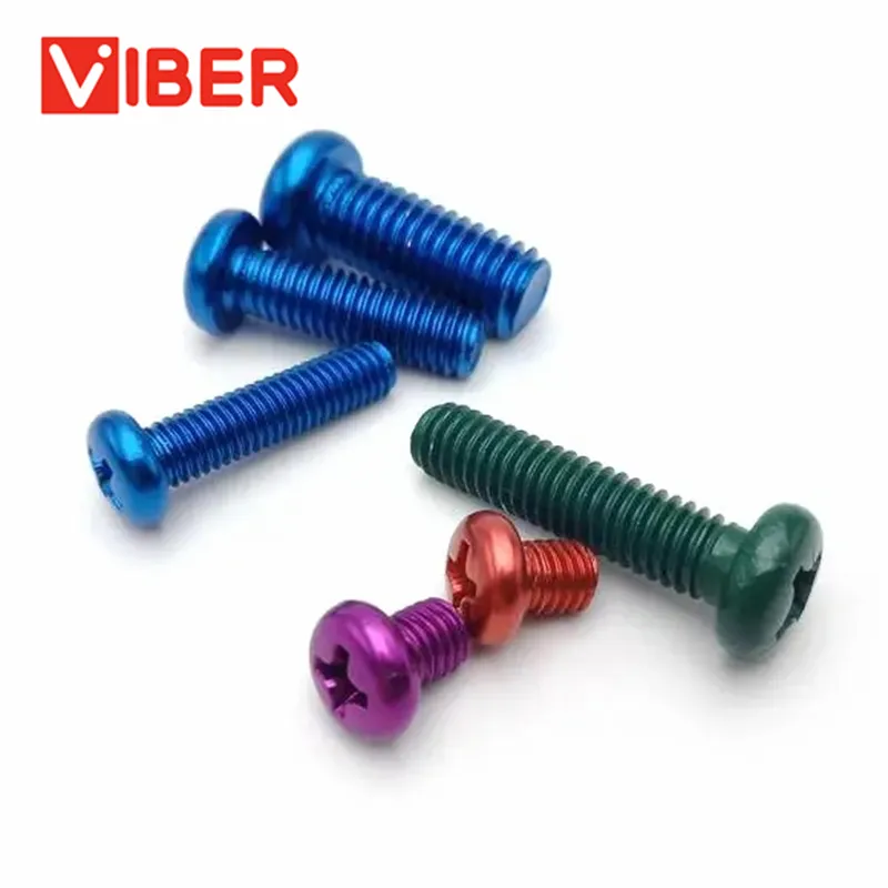 Blue Series Aluminium Fasteners Pan Head Drilling/Tapping Screws and Washer Nut Nylon Titanium Alloy Chipboard/Wood/Drywall Screw Bolt for Motorcycle Bicycle
