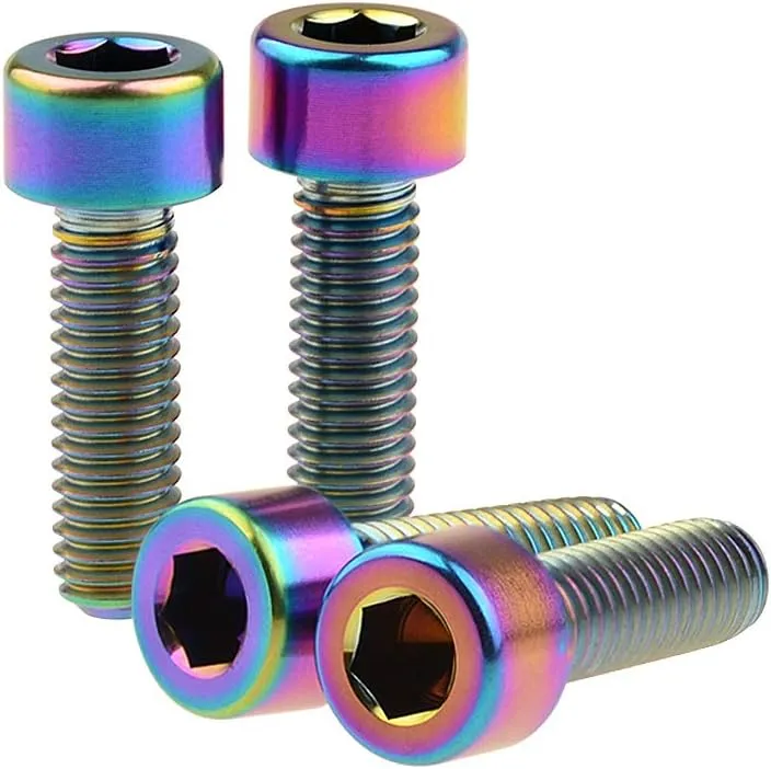 Customized CNC Machining Precision Color Titanium Screws and Bolts M6 M8 M10 Thumb Screw for Bicycle Parts