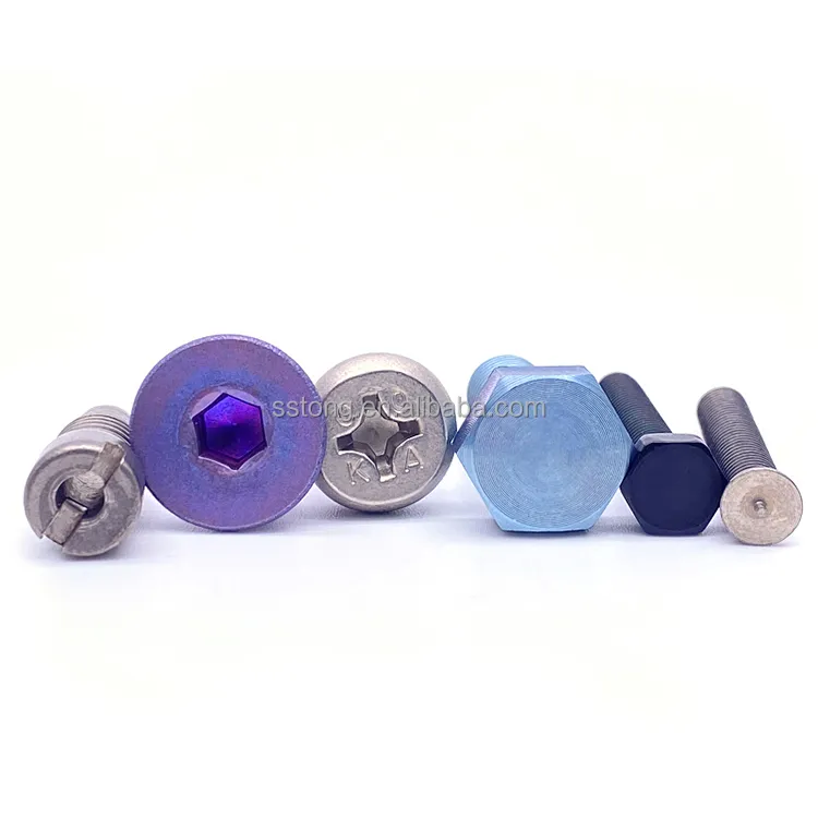 Gr5 Anodized M3 M4 M5 M6 M7 M8 M10 Bicycle Motorcycle Titanium Screw in China Customized Screws