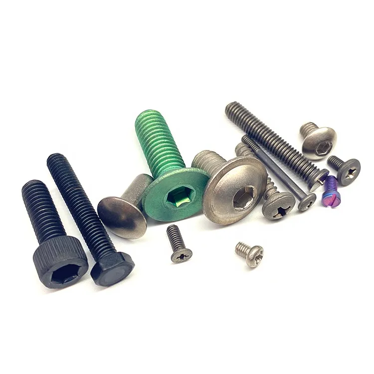 Gr5 Anodized M3 M4 M5 M6 M7 M8 M10 Bicycle Motorcycle Titanium Screw in China Customized Screws