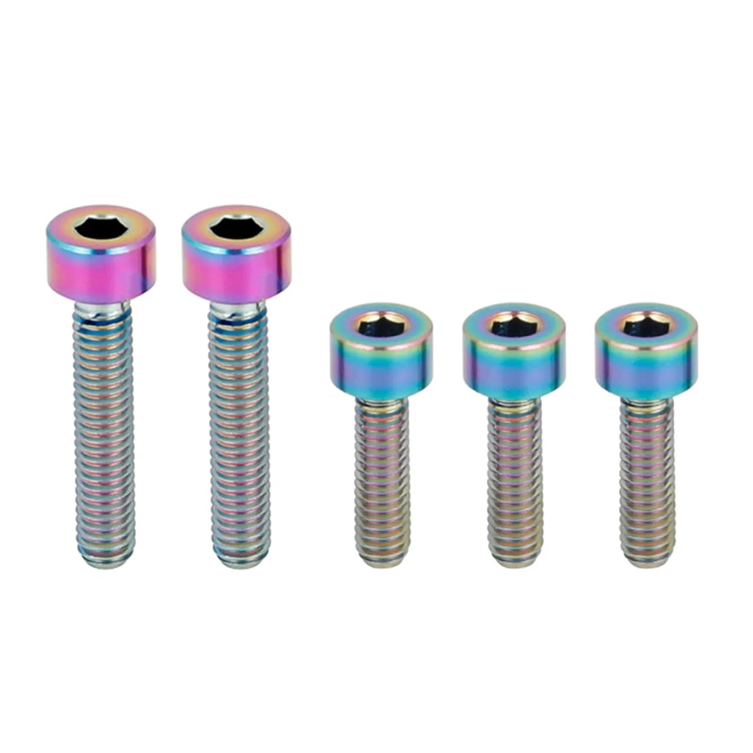 Gr5 Titanium Standard Bolts DIN912 Hex Head Cup Head Screw M5 Hex Socket Bolt Titanium Screws for Bicycle / Bike