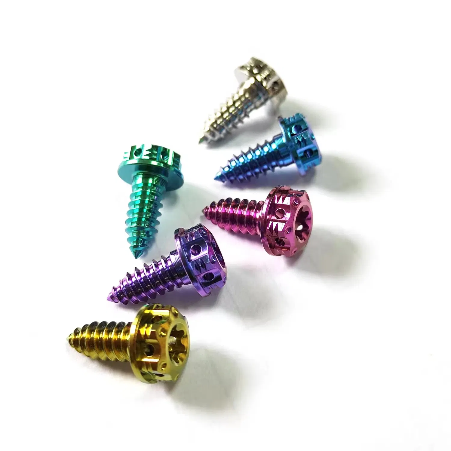 M8 Titanium Screw for Bicycle M6 6 mm M4 Gr5 Cap Hex Socket Set Flanged Umbrella Head Hex Interferance Blue Titanium Screw