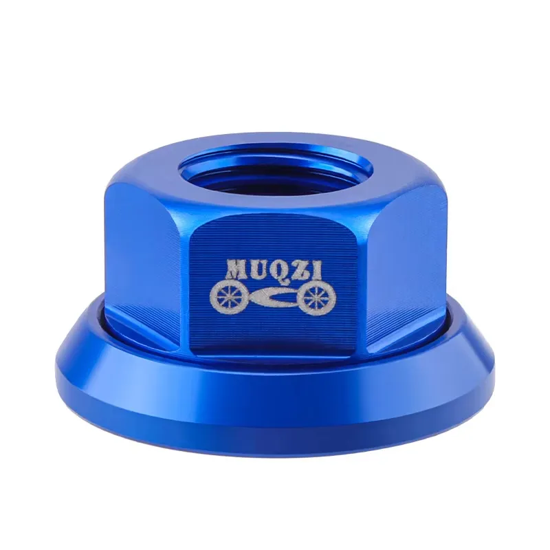 Muqzi Mountain Bicycle Hub Nut M10 Rear Axle Screw 7075 Aluminum Alloy Folding Bike Hub Nut Bolt Flange Screw