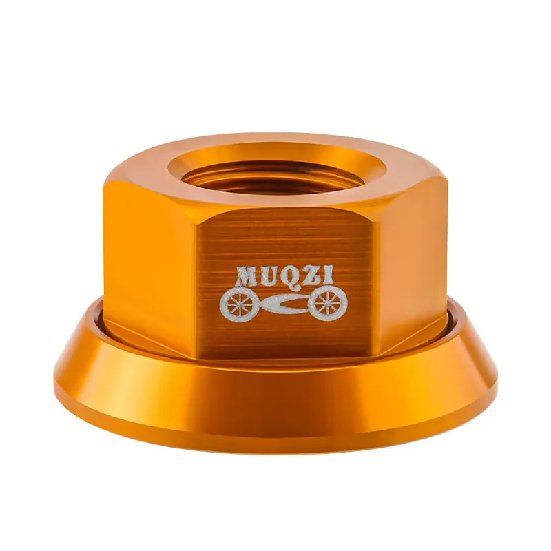 Muqzi Mountain Bicycle Hub Nut M10 Rear Axle Screw 7075 Aluminum Alloy Folding Bike Hub Nut Bolt Flange Screw