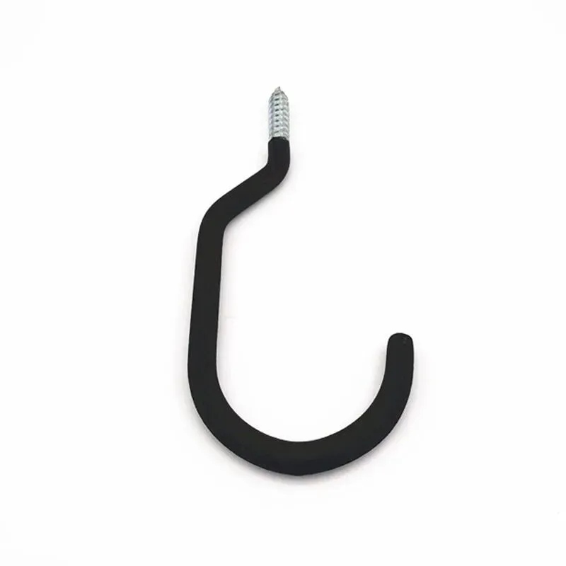 Rubber Coated Heavy-Duty Screw-in Bike Hook
