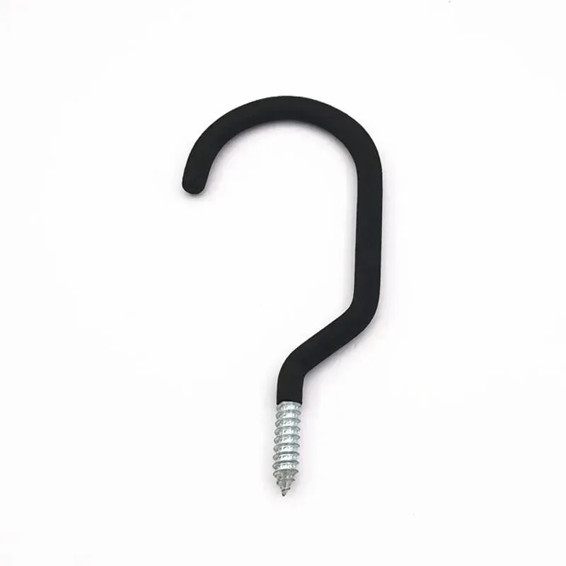 Rubber Coated Heavy-Duty Screw-in Bike Hook