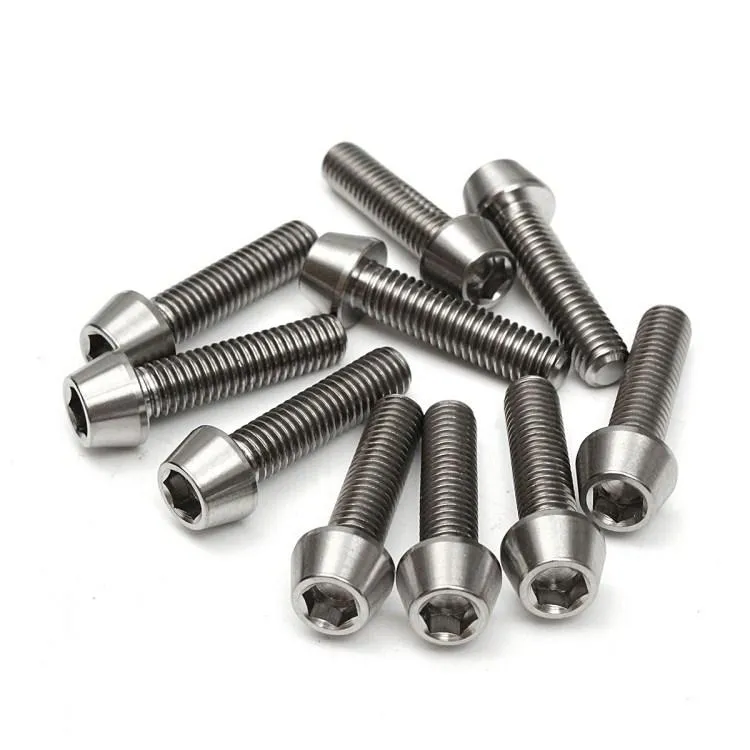 Titanium Hexagon Socket Countersunk Head Cap Screws Titanium for Bike